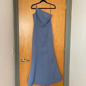 Amsale Cecilia One Shoulder Bridesmaids Dress Dusk
